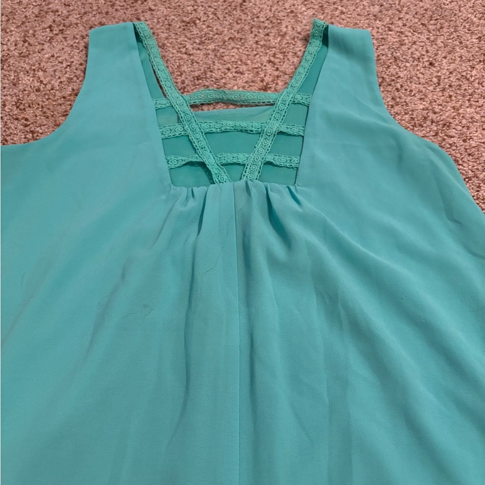 GREEN SHIFT DRESS - Picture 5 of 7